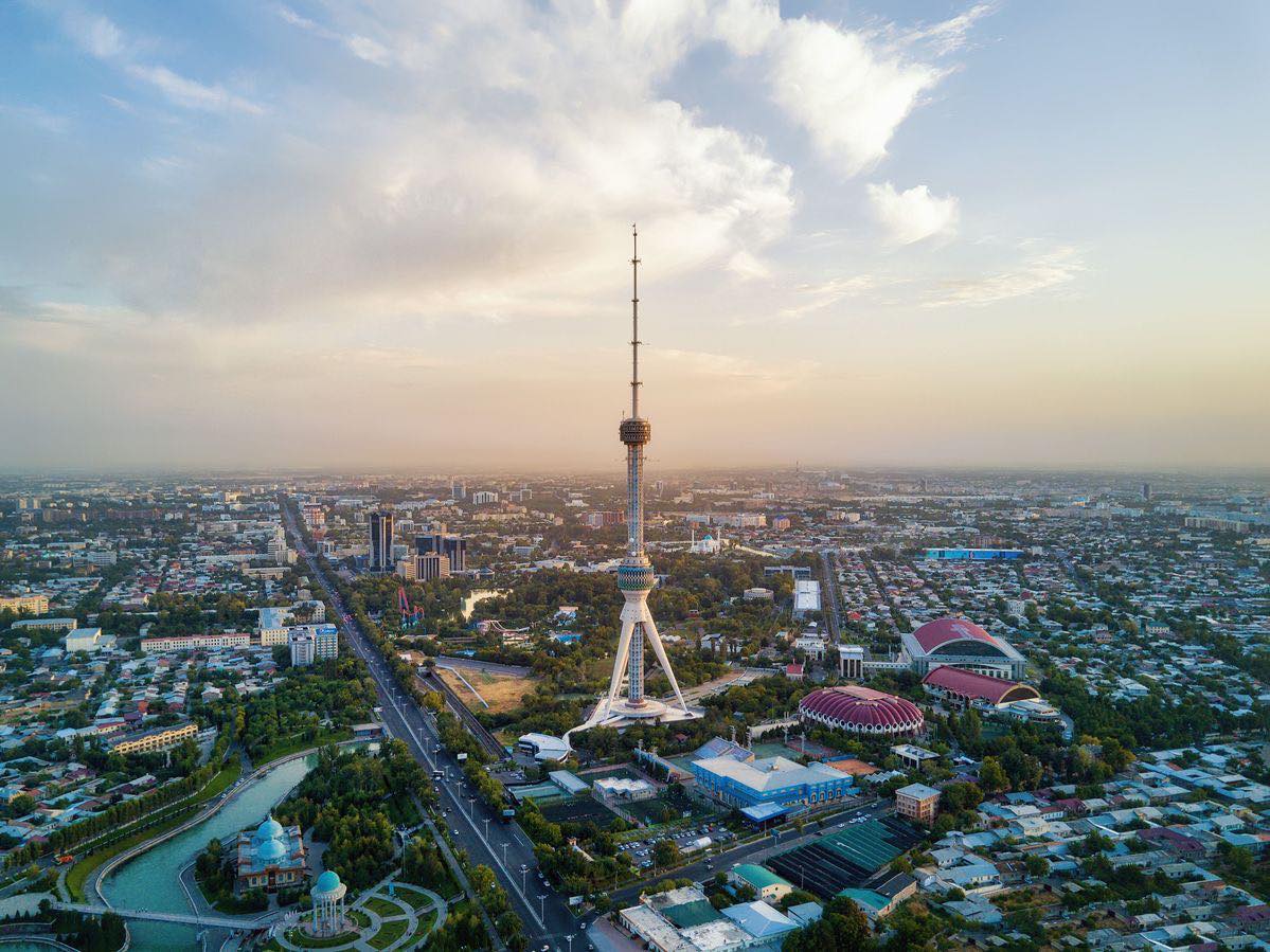Tashkent city aerial view